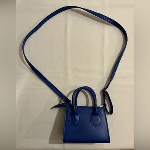 Blue Micro Mini Crossbody Satchel